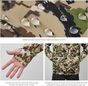 <b>Men</b>’s Fishing Fleece Hoodie with Neck Gaiter Water Resistant Performance Hunting Sweatshirt - Product Image 5