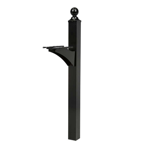 Outdoor Products Black In-Ground Mounting Post for Use with Mailbox Architectural Mailboxes Landover Aluminum Mailbox Post
