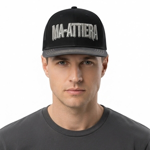 Men's <b>Black</b> Trucker Cap Custom Embroidered Logo Mesh Back Baseball Hat Adjustable Streetwear Outdoor - Product Image 1