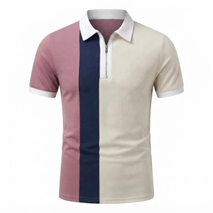 เสื้อเชิ้ตผู้ชายผ้าวาฟเฟิลเนื้อสัมผัสพิเศษ โพลีเอสเตอร์ แห้งเร็ว สวมใส่สบาย แขนสั้น คอปก ติดกระดุม - Product Image 4