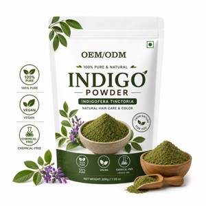 Polvo de Índigo 100% Puro de Marca Privada, 200g, Polvo Natural de Hoja de Indigofera Tinctoria para Teñir el Cabello y Cuidado Capilar - Product Image 1