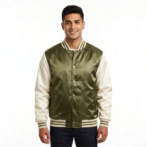 Blouson Bomber Rétro en Satin 200 GSM pour Marques de Mode et Collections de Détail (Marque Privée) - Product Image 5