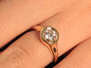 Classic Lab Grown 1.01CT Round Cut <b>Diamond</b> Bezel Set <b>Ring</b> For Unisex 14K Solid Gold Surprise Wedding Charms Jewelry For Her - Product Image 1
