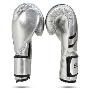 Guantes de Boxeo Metálicos Plateados Personalizados para Entrenamiento de Sparring y Muay Thai, Trabajo con Saco de Boxeo, Artes Marciales y Boxeo - Product Image 3