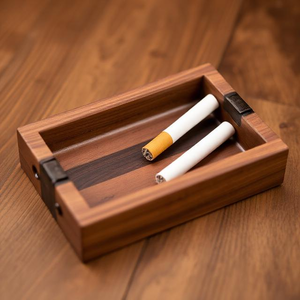 Cendrier en bois naturel |   Cendrier écologique pour fumeurs, pour intérieur et extérieur - Product Image 1