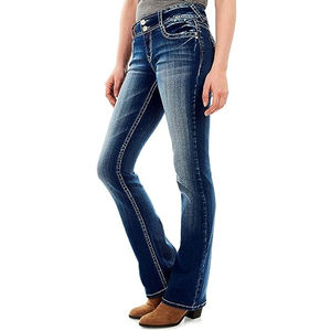 Pantalones Vaqueros de Mezclilla para Mujer, Diseño Nuevo, Alta Calidad, Color Liso, Precio al por Mayor, Pantalones Vaqueros para Mujer en Venta en Línea - Product Image 1