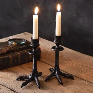 Candelabro de Metal con Forma de Mano de Esqueleto para Halloween, Portavelas Dorado, Centro de Mesa Gótico para Comedor - Product Image 5