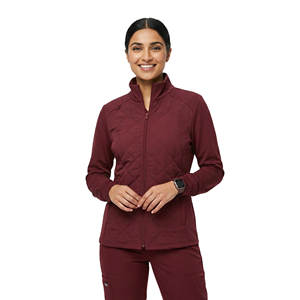 Chaqueta Sanitaria Acolchada Personalizada al por Mayor, Uniforme Médico de Enfermería, Chaqueta de Enfermera Ajustada con Soporte para Insignias y Bucle para Herramientas - Product Image 1