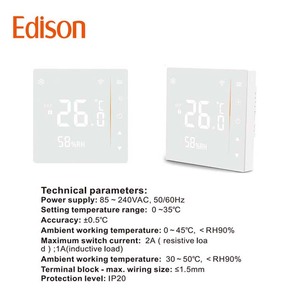 Termostato inteligente Wi-Fi FCU, controlador de temperatura de pantalla táctil Flexible para sistemas de bobina de ventilador, escuelas, hospitales, piezas de HVAC - Product Image 2