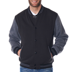 Professional Manufacturer Men's Slim <b>High</b> Street Style Wool Sleeves Stand Front Windproof Breathable Eco-Friendly Winter Jacket - Product Image 2