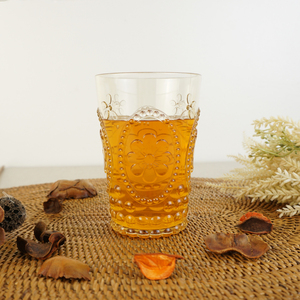 [Holar] Gobelets en plastique élégants de 10 oz, fabriqués à Taïwan, avec un motif floral ambré en relief, pour la maison, les cafés et l'extérieur - Product Image 5