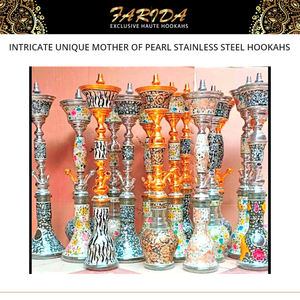 Chichas de luxe égyptiennes de qualité supérieure, au design unique et décoratif, en nacre et acier inoxydable, à prix imbattable - Product Image 6