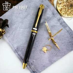 Nuevo Bolígrafo Promocional Metálico Ecológico de la Marca OLIVIA, Popular y en Oferta, con Logotipo Personalizado, Dorado y Negro, de Alta Calidad - Product Image 1