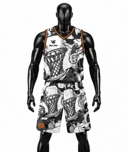 Shorts de basketball blancs pour femmes, sans manches, col rond, imprimé par sublimation, séchage rapide, Spandex/Nylon respirant, personnalisable pour équipe - Product Image 1