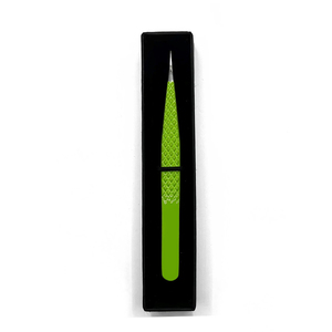 Pince à épiler antistatique durable en acier inoxydable avec pointe dentelée pour extensions de cils et greffe de cils – Outil de beauté - Product Image 1