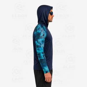 OEM Wholesale Pullover Fishing Hoodie With <b>Face</b> Mask Long Sleeve Quick Dry Breathable Custom Men Fishing Wear <b>Shirt</b> - Product Image 3