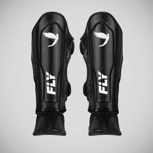 Espinilleras Fly MMA Boxing en Negro, Protectores de Piernas para Muay Thai y Kickboxing, para Entrenamiento y Sparring, Cuero Genuino de Vaca - Product Image 5