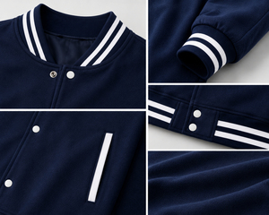 Sport inspired varsity <b>jacket</b> offering clean style reliable warmth and comfortable movement for active and relaxed daily fashion - Product Image 5