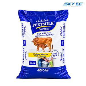 FertMilk, complément alimentaire chélaté de vitamines et de minéraux pour bovins, favorisant la production de lait, la graisse, le SNF et la croissance. |   Emballage : 20 kg - Product Image 1
