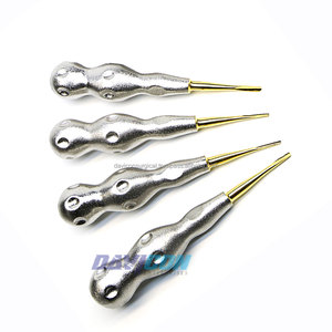 La alta calidad de servicio pesado alemán inoxidable Conjunto de 4 MILLER APEXO DENTAL este ascensor oeste curvado Derecho + izquierda redondeado - Product Image 5