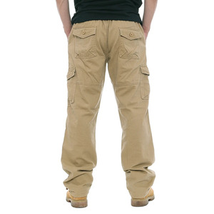 Pantalon cargo harem noir pour homme avec plusieurs poches, style workwear, joggers à cordon de serrage, mode streetwear et confort quotidien - Product Image 2