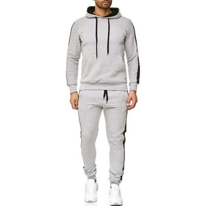 Ensemble de jogging et d'entraînement 100 % coton personnalisé pour homme, motif uni, survêtement sport deux pièces, pantalon de survêtement pour l'hiver - Product Image 6