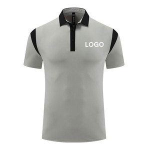 Chemise à manches courtes blanche pour homme avec accents noirs, séchage rapide, tissu tricoté, logo, poche avant, style décontracté, Spandex/Polyester - Product Image 4