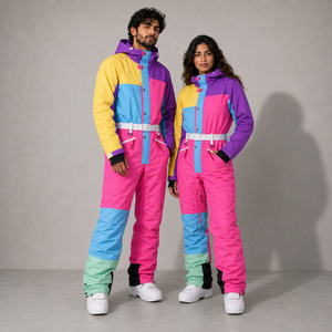 Traje de Esquí Unisex al por Mayor, Chaqueta y Pantalones Térmicos Impermeables y Resistentes al Viento, Fabricante y Proveedor de Ropa para Exteriores con Logotipo Personalizado - Product Image 4