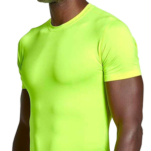 Nouveautés : Vêtements de sport, vêtements de gym, t-shirts de compression, meilleurs t-shirts thermiques à manches courtes, séchage rapide, haut en polyester tricoté sur mesure - Product Image 5