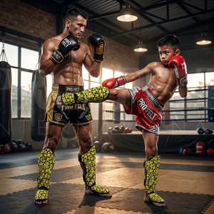Protège-tibias de compétition professionnels pour Muay Thai, protection personnalisée des jambes pour le Kickboxing, protège-tibias MMA Arts Martiaux - Product Image 2
