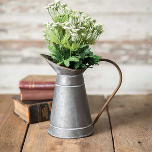 Vintage Galvanized Metal Pitcher Flower Vase Shabby Chic Farmhouse <b>Jug</b> For Home Decor Wedding Garden Floral Arrangements - Product Image 6