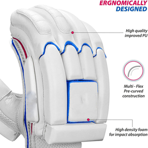 Gants de frappeur de cricket professionnels personnalisés avec protection ergonomique des doigts, tissu ventilé, doublure intérieure douce, paume renforcée - Product Image 3