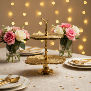 Soporte metálico decorativo para pasteles, soporte para servir postres, cupcakes, pasteles y dulces, para decoración de cocina y comedor. - Product Image 1