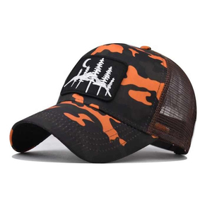 Gorra Trucker de Malla Blanca y Negra con Parche de Camping, Gorra de Béisbol Transpirable con Cierre a Presión, Gorras Trucker Bordadas Personalizadas - Product Image 4