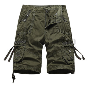 Pantalones Cortos Cargo de Algodón 100% para Hombre, Diseño Exclusivo, Lavado Ácido, Largura hasta la Rodilla, Casual de Verano, Cintura Media Elástica, Estampado, Servicio ODM - Product Image 4