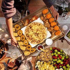 Tagliere Magnetico Extra Large in Legno di Acacia 66x33 cm con Manici per Feste di Inaugurazione Casa, Natale e Halloween - Product Image 4