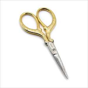 Tijeras Retro de Acero Inoxidable Color Oro Rosa para Bordado, Tijeras Afiladas para el Hogar, Té, Cejas y Cuidado Personal - Product Image 1