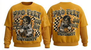 Sweat-shirt pour homme en coton 100% respirant, à col rond, à manches régulières, à imprimé numérique, côtelé, taille plus, personnalisé, style hip-hop - Product Image 6