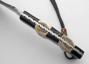 Couteau de chasse Damas de qualité supérieure, fait main, en acier Damas, avec manche en os. - Product Image 5