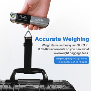 Balance numérique portable électronique de 50 kg à suspendre, alimentée par batterie, avec revêtement en acier inoxydable pour bagages et sacs - Product Image 5