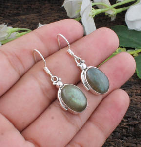 Pendientes de Plata de Ley 925 con Labradorita Natural, Diseño de Gota de Fuego Azul, Hechos a Mano, con Piedra Preciosa en Forma de Lágrima, Joyería de Lujo para Boda, Regalo para Mujer - Product Image 2