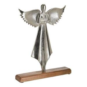 Exquisito Centro de Mesa Navideño de Metal con Base de Madera, Arreglo Festivo Refinado para Comedor - Product Image 2