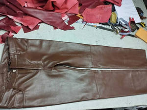Genuine Leather Coffee Brown Lambskin Pant <b>Trouser</b> Store Hot Sale USA Fashion Show Santa Gifts Custom Sample - Product Image 5