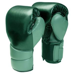 Gants de boxe imprimés de logo personnalisé pour hommes en cuir PU véritable tailles 8oz 10oz 12oz 14oz 16oz pour adultes Kickboxing - Product Image 2