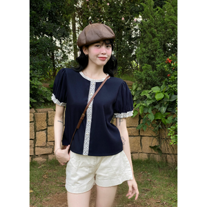 Camiseta de Negocios de Moda para Mujer, Ajustada, de Mezcla de Algodón, con Detalle de Botones, ODM OEM, Suministro de Vietnam, Verano, Sin Borlas, Muestra Gratuita - Product Image 1