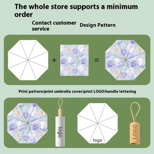 Parapluie pare-soleil pliable portable haut de gamme Golden Hook 190T à commande manuelle, moderne pour femmes, protection solaire en gros - Product Image 3