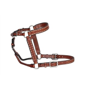 Cabestro para caballo de cuero premium marrón, diseño trenzado a mano, hecho a medida, doblemente ajustable con herrajes de latón de alta resistencia. - Product Image 5