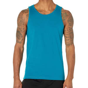 Débardeur de sport personnalisé pour homme en coton, sans manches, délavé à l'acide, respirant, écologique, coupe oversize, pour l'entraînement, impression personnalisée - Product Image 1