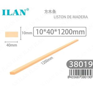 Listello di legno quadrato ILAN 10x40x1200mm per artigianato e progetti fai da te - Product Image 3