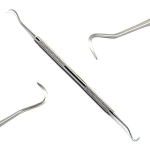 Set d'instruments de nettoyage dentaire manuel en acier inoxydable chirurgical Austin, 6 pièces, certifié CE ISO Classe I - Product Image 4